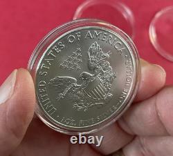 Lot Of 3 2011p American Silver Eagle Bullion Type-1 From Us Mint Tubes, Uncirc