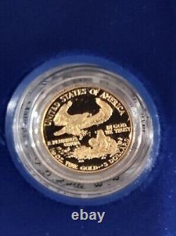 Lot Of 3 One-Tenth Ounce Proof American Eagle Gold Coins 1989 1991 1992