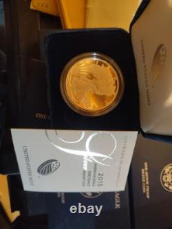 Lot Of 5 Proof Silver Eagles-Various Dates