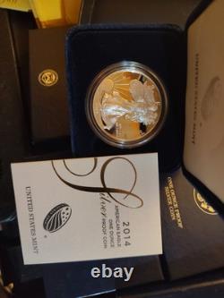 Lot Of 5 Proof Silver Eagles-Various Dates