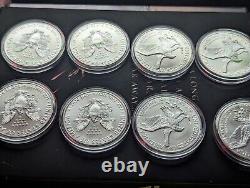 Lot Of 8 Consecutive 1 Oz American Silver Eagles 2018-2024 BU Ounces-See Descrip