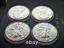 Lot Of 8 Consecutive 1 Oz American Silver Eagles 2018-2024 BU Ounces-See Descrip