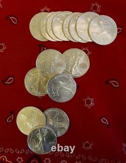 Lot Of Five 2024 American Silver Eagles 1 Troy Ounce