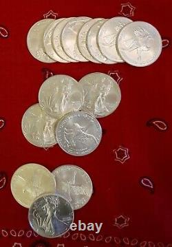 Lot Of Five 2024 American Silver Eagles 1 Troy Ounce