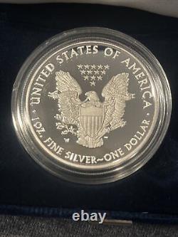 Lot Of THREE 3 AMERICAN SILVER EAGLE DOLLAR ASE PROOF COINS OGP Box & COA. 999