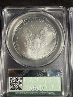 Lot Of Three Silver Eagles 1989 S, 2006, 2009 All Graded MS 69 Very Nice