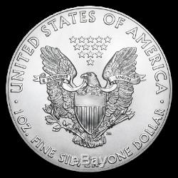 (Lot of 100) 1 Ounce 2020 Silver American Eagles. 999 1oz