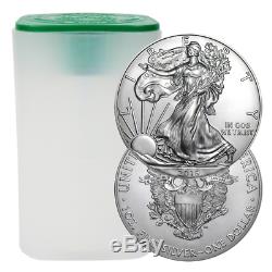 Lot of 100 2019 $1 American Silver Eagle 1 oz Brilliant Uncirculated 5 Full Ro