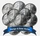Lot Of 10 $1 American Silver Eagle 1 Oz Random Year Impaired