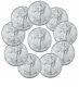 Lot Of 10 1 Oz American Silver Eagle $1 Coins