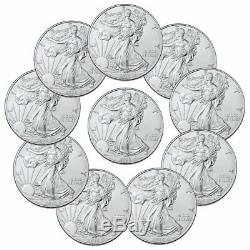 Lot of 10 2020 1 oz American Silver Eagle $1 Coins GEM BU PRESALE SKU59439
