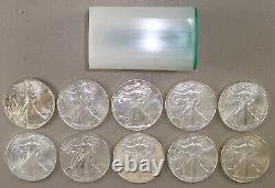 Lot of 10 Different Early Key Date 1987-2010 American Silver Eagle Coins