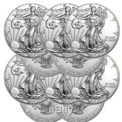 Lot of 10 Silver 2019 American Eagle 1 oz. Coins. 999 fine silver Eagles 1oz