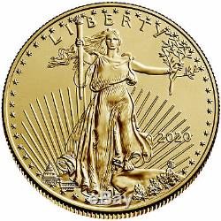 Lot of 20 2020 $50 American Gold Eagle 1 oz BU Full Roll