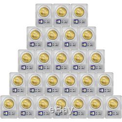 Lot of 25 $20 Saint Gaudens PCGS MS63 Choice Gold Double Eagle coins Random Year