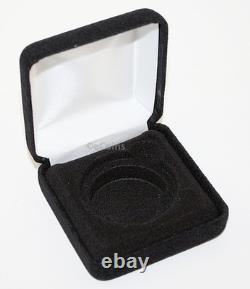 Lot of 25 Black Felt COIN DISPLAY GIFT METAL BOX holds 1-IKE or Silver Eagle ASE