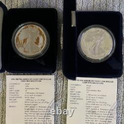 (Lot of 27) 1986-2008, 2010, 2011 Proof American Silver Eagles