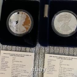 (Lot of 27) 1986-2008, 2010, 2011 Proof American Silver Eagles