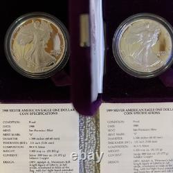 (Lot of 27) 1986-2008, 2010, 2011 Proof American Silver Eagles