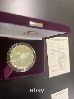 Lot of 2 1986 & 1987 Proof American Silver Eagles With Box COA