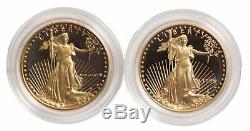 Lot of 2 1/2oz Proof Gold Eagle Capsules Only (Random Date)