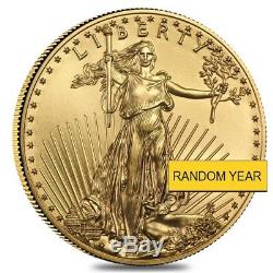 Lot of 2 1/4 oz Gold American Eagle $10 Coin BU (Random Year)