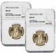 Lot Of 2 2002 $25 1/2oz American Gold Eagle Ms69 Ngc Brown