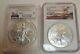 Lot Of 2- 2016 Silver American Eagle Ms70 30th Anniversary Ngc / Pcgs Set