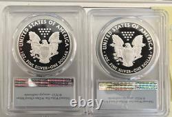 Lot of (2) 2016-W American Proof Silver Eagle First Strike PCGS PR70DCAM