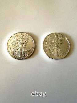 Lot of 2 2020 $1 American Silver Eagle 1 oz BU