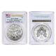 Lot Of 2 2020 (p) 1 Oz Silver American Eagle Pcgs Ms 69 Fs Emergency Issue