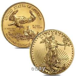Lot of 2 2021 1/4 oz Gold American Eagle $10 Coin BU
