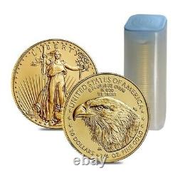 Lot of 2 2021 1/4 oz Gold American Eagle $10 Coin BU Type 2