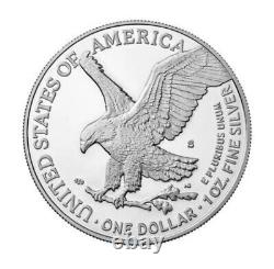 Lot of (2) 2022 S & 2022 W silver proof American Eagle type 2 (22EA) (22EM)