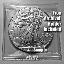 Lot of 2 2025 (W) $1 American Silver Eagles withEagle Privy 1 oz BU 500K Minted