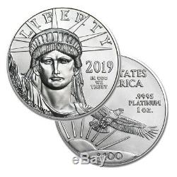 Lot of 2 Platinum 2019 American Eagle 1 oz $100 US Mint American Eagles Coins