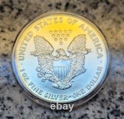 (Lot of 3 ASE) 1992 2001 2008-W American Silver Eagle. 999 Unc Edge Ring Toning