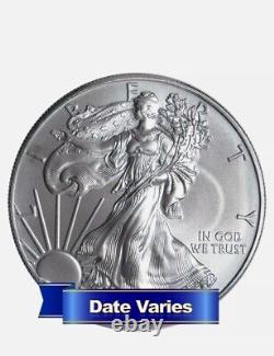 Lot of 3 American Silver Eagle 1 oz BU Random Year