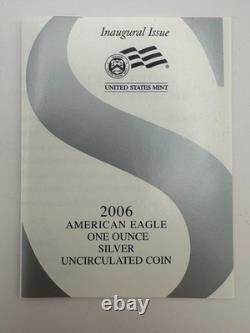 Lot of 3 Silver Eagles 2006-2008 (0.99 Silver, Uncirc, OGP with COA) Box I