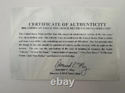 Lot of 3 Silver Eagles 2006-2008 (0.99 Silver, Uncirc, OGP with COA) Box I