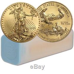 Lot of 40 2018 1/4 oz Gold American Eagle $10 Coin BU In US Mint Tube