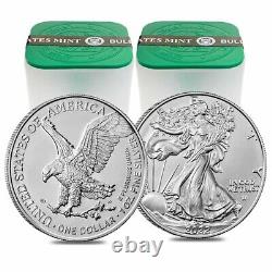 Lot of 40 2022 1 oz Silver American Eagle $1 Coin BU (2 Roll, Tube of 20)