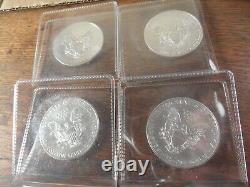 Lot of 4 2018 American silver eagle coins