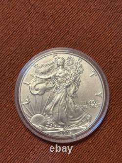 Lot of 4 (2019, 2019, 2020, 2022) Silver American Eagle 1 oz. Fine. 999 US Coins