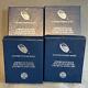 Lot Of 4 Burnished American Silver Eagle West Point Mint In Ogp Bc03