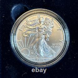 Lot of 4 Burnished American Silver Eagle West Point Mint in OGP BC03