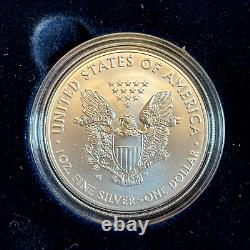 Lot of 4 Burnished American Silver Eagle West Point Mint in OGP BC03