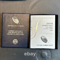 Lot of 4 Burnished American Silver Eagle West Point Mint in OGP BC03