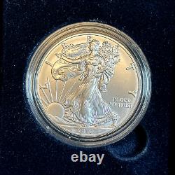 Lot of 4 Burnished American Silver Eagle West Point Mint in OGP BC03