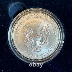 Lot of 4 Burnished American Silver Eagle West Point Mint in OGP BC03